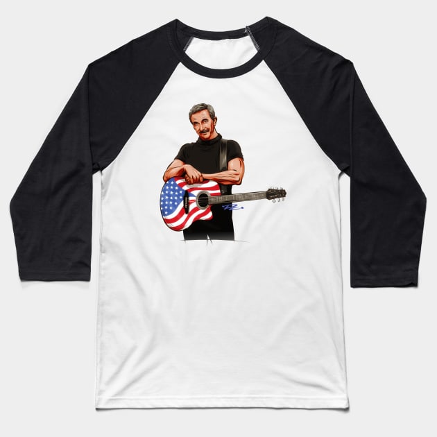 Aaron Tippin - An illustration by Paul Cemmick Baseball T-Shirt by PLAYDIGITAL2020